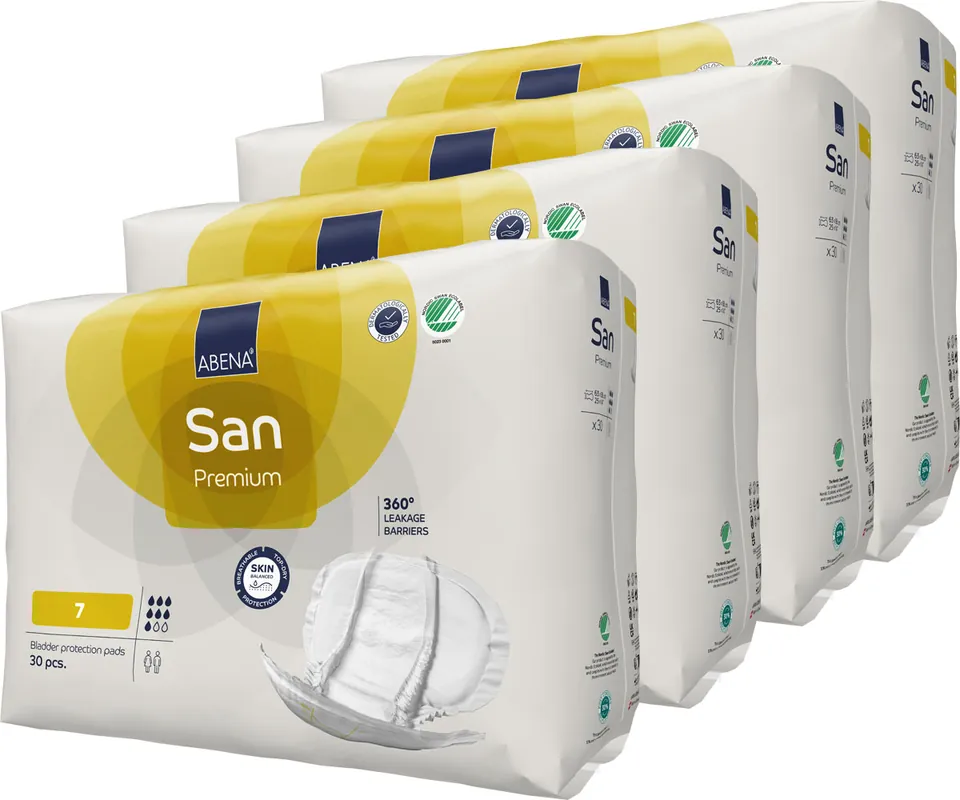 ABENA San PREMIUM 7 - Inkontinenz Vorlagen - 2.100ml (4x30 Stück) Preis Gesenkt