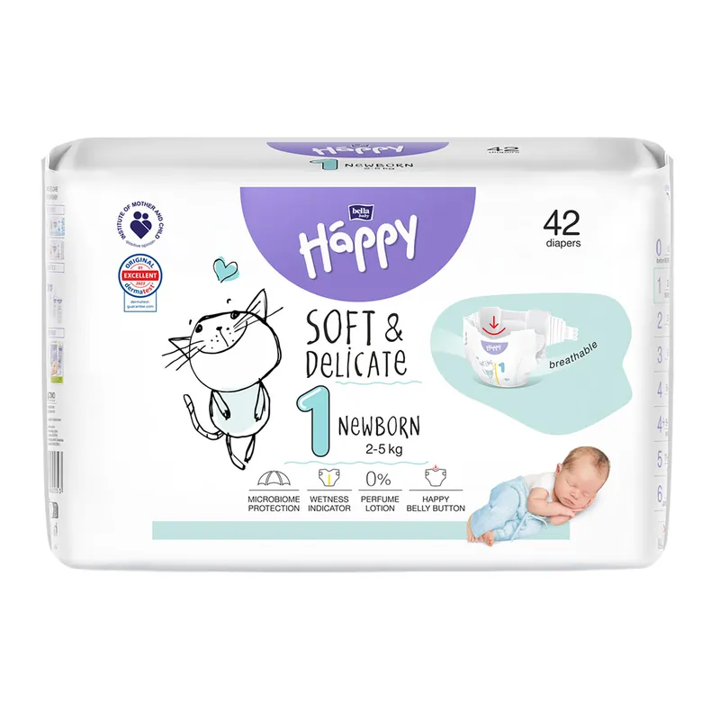 Preis Gesenkt Bella Happy Babywindeln - Gr. 1 Newborn 2-5 kg - 42 St. Beutel