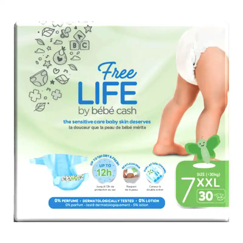 BEBE CASH Freelife 7 - Kinderwindeln Gr. XXL >30 kg - 30 St. Packung Markenware