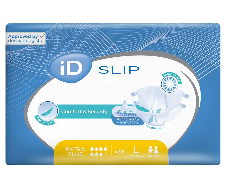 iD Slip EXTRA PLUS - Inkontinenzwindeln - Gr. Large (L) - 28 St. Packung Preisreduziert