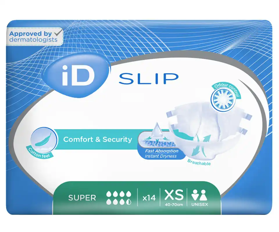 iD Slip SUPER - Inkontinenzwindeln - Gr. X-Small (XS) - 14 St. Packung Heißes Angebot