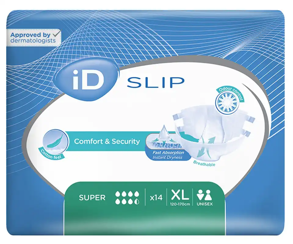 iD Slip SUPER - Inkontinenzwindeln - Gr. X-Large (XL) - 14 St. Packung Abverkauf