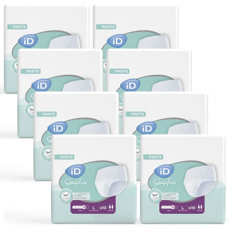 Jetzt Bestellen iD Pants Sensitive MAXI - Inkontinenz-Pants - Gr. Large (L) - 8x10 St. Packung