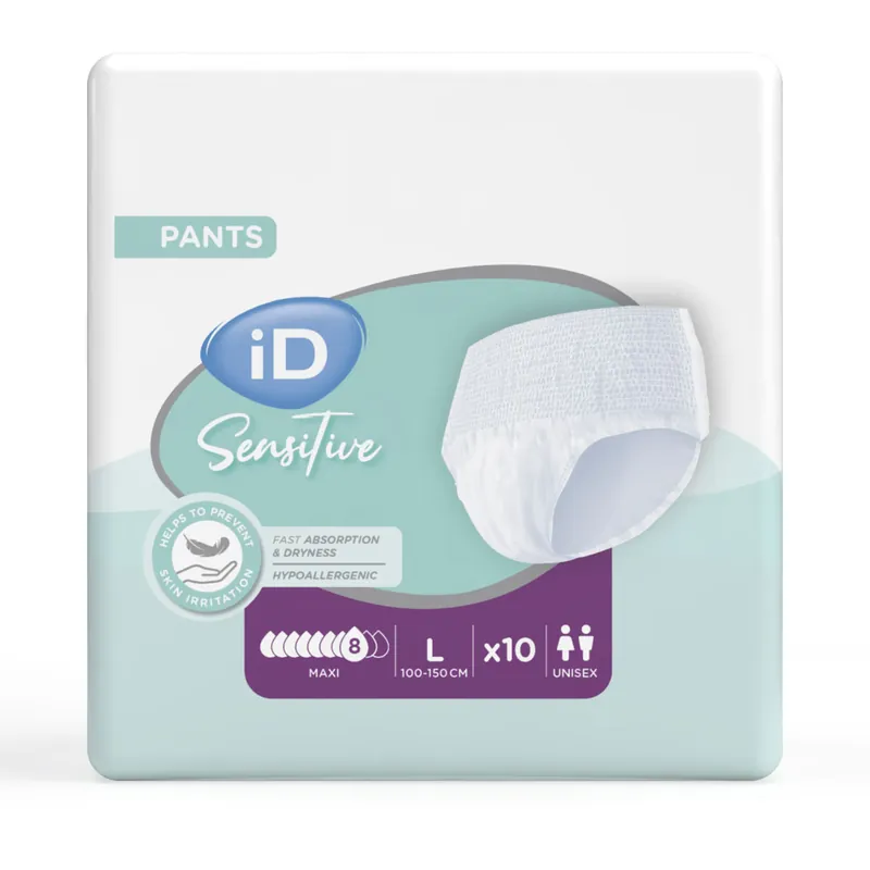 iD Pants Sensitive MAXI - Inkontinenz-Pants - Gr. Large (L) - 10 St. Packung Neuheit