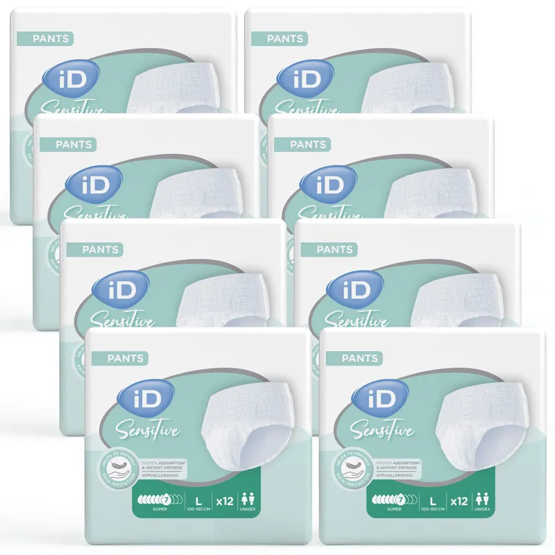Preisknaller iD Pants Sensitive SUPER - Inkontinenz-Pants - Gr. Large (L) 6x12 St. Packung