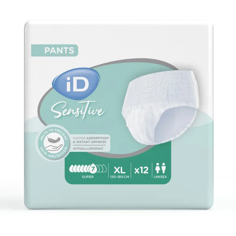 iD Pants Sensitive SUPER - Inkontinenz-Pants - Gr. X-Large (XL) - 12 St. Packung Direkt Vom Hersteller