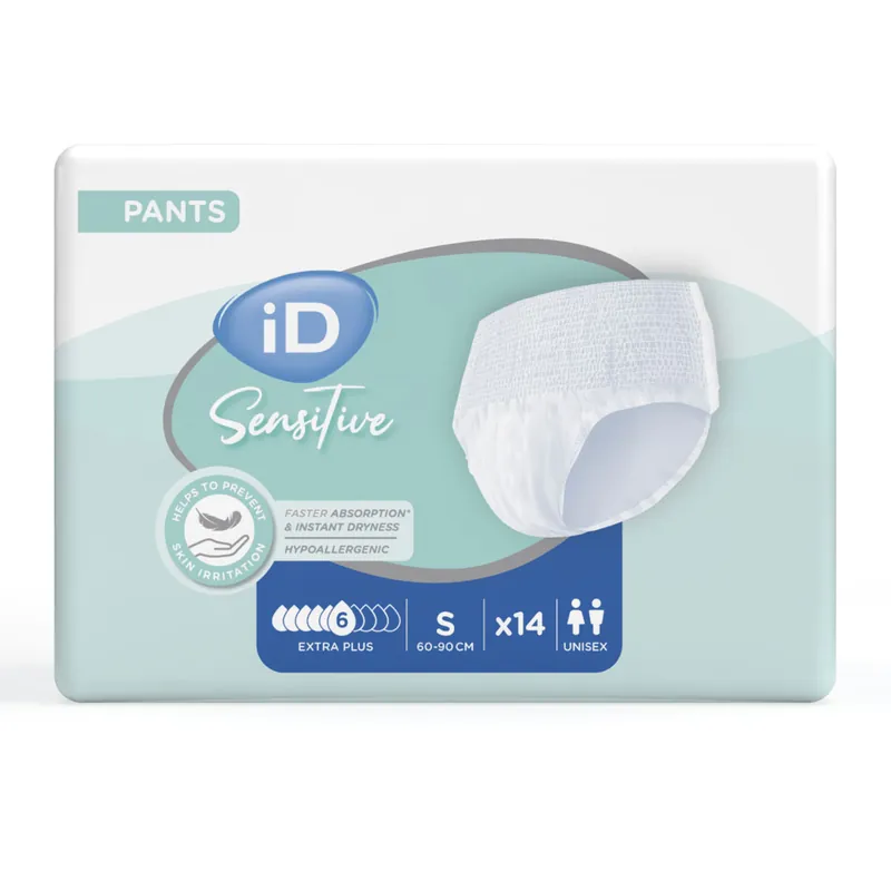 iD Pants Sensitive Extra PLUS - Inkontinenz-Pants - Gr. Small (S) - 14 St. Packung Markenprodukt