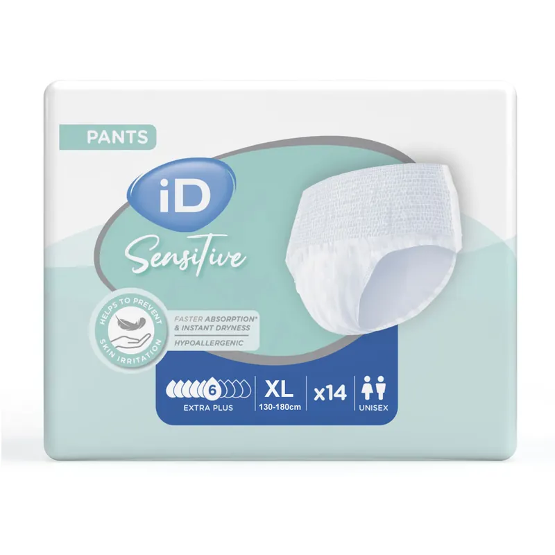 Neuheit iD Pants Sensitive Extra PLUS - Inkontinenz-Pants - Gr. X-Large (XL) - 14 St. Packung