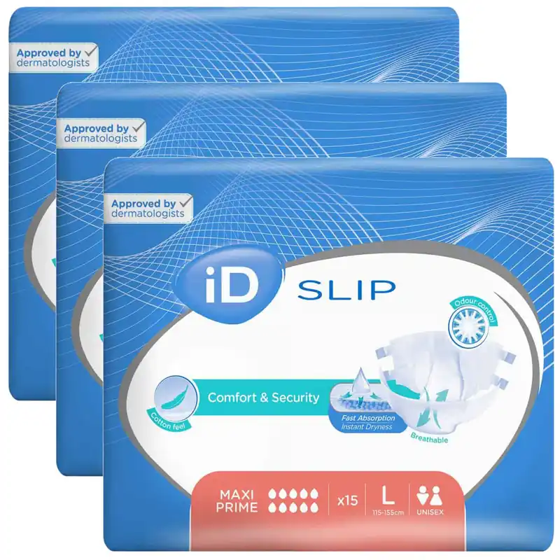 iD Slip MAXI PRIME - Gr. Large (L) - 3x15 Stück Karton Wochenendangebot