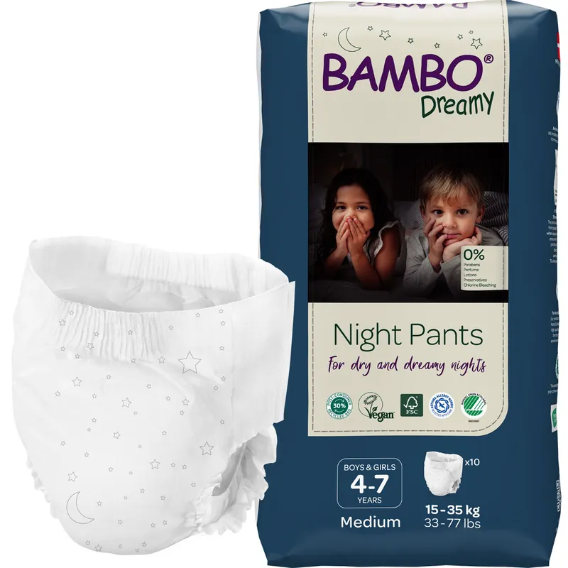 Bambo Dreamy - Night Pants unisex - 4 bis 7 Jahre (15-35 kg) - 10 St. Pack Wochenendangebot