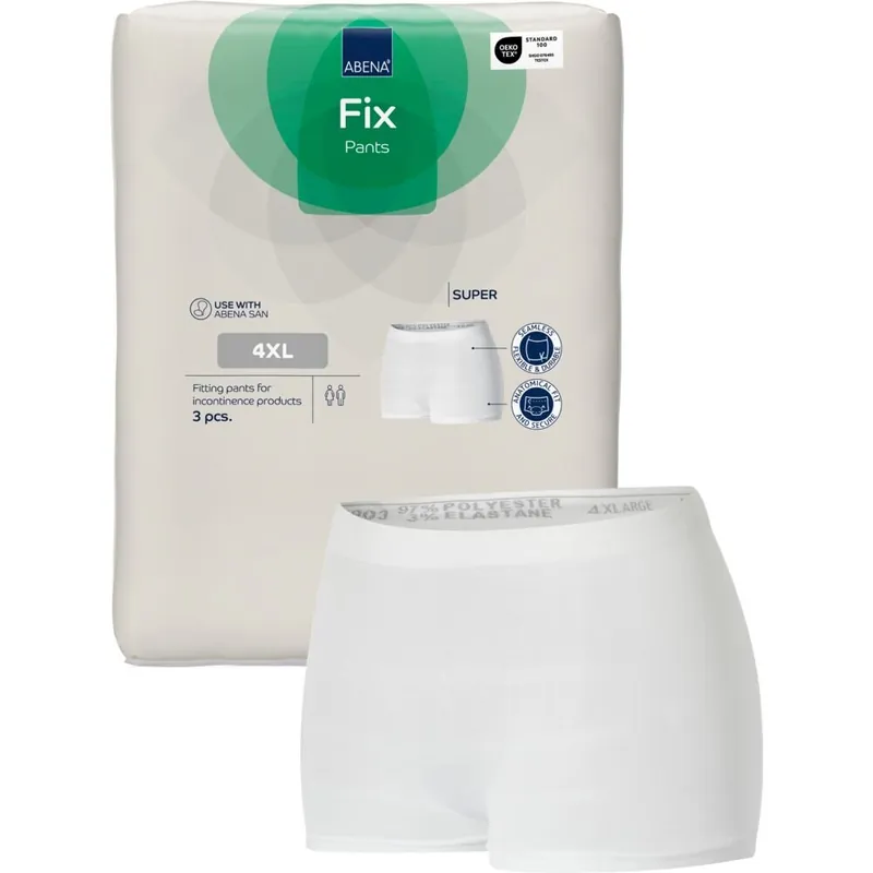 ABENA Fix Pants SUPER Fixierhose aus Microfaser 3er Pack - 4XL Garantierte Lieferung