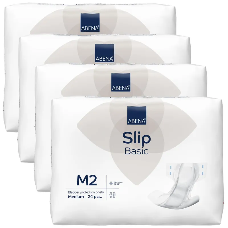 Direkt Vom Hersteller ABENA Slip BASIC - Gr. Medium M2, Standard Inkontinenzwindeln - 4x24 St. Karton
