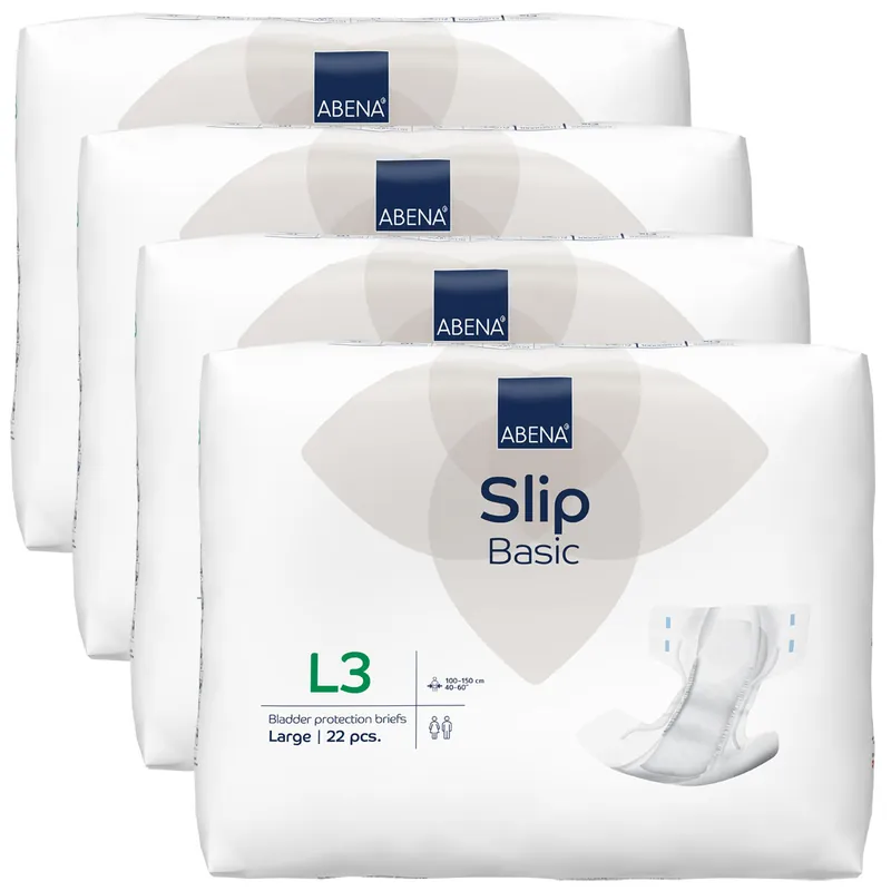 Sale ABENA Slip BASIC - Gr. Large L3, Standard Inkontinenzwindeln - 4x22 St. Karton