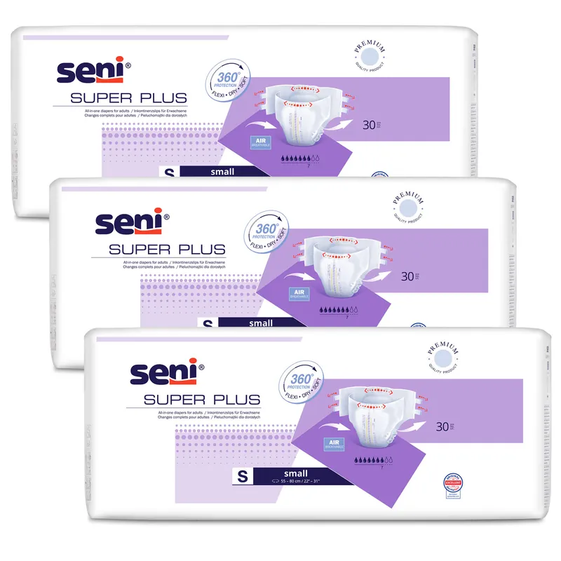 Beliebt SENI Super PLUS - Inkontinenzwindeln - Gr. 1 SMALL 90 (3x30 Stück)