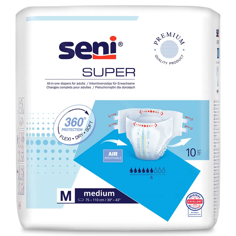 Finale Aktion SENI Super - Inkontinenzwindeln - Gr. 2 MEDIUM (10 St Einzelpack)
