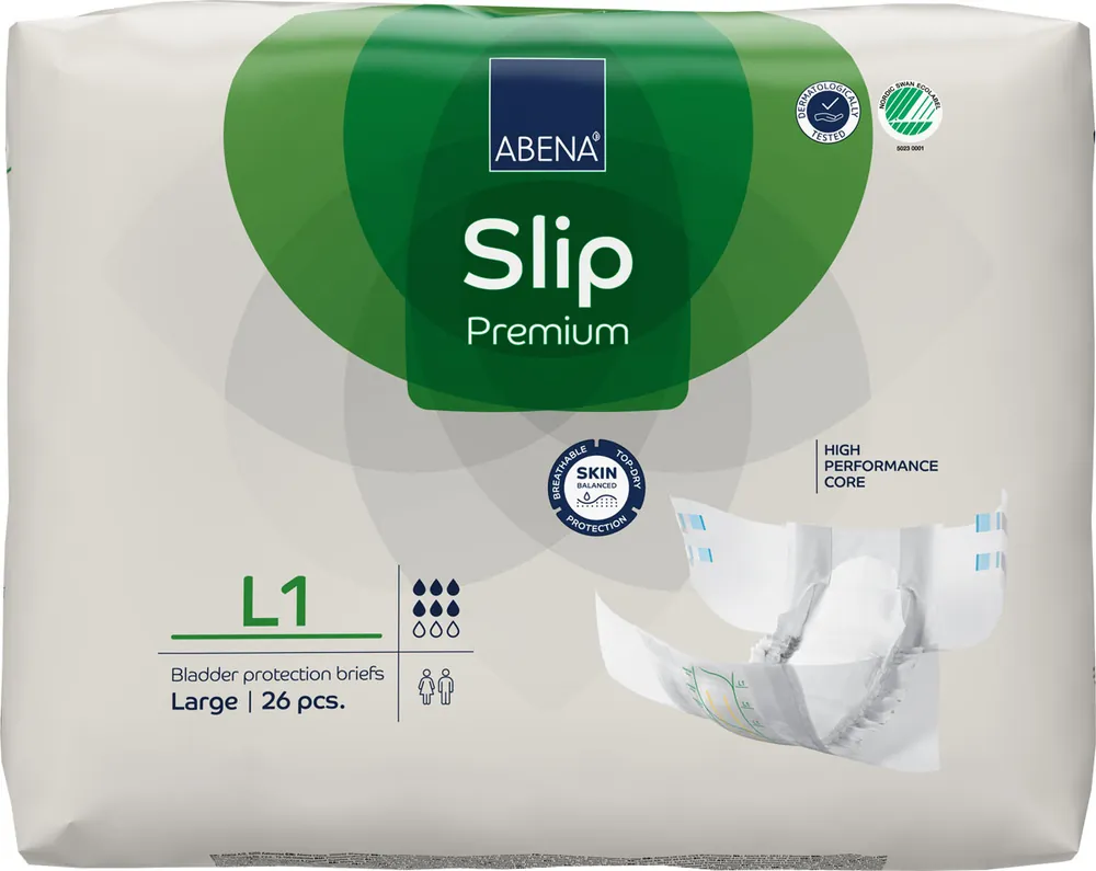 ABENA Slip Premium Gr. L1 - Inkontinenzwindeln (26 St. Einzelpack) Nur Für Kurze Zeit