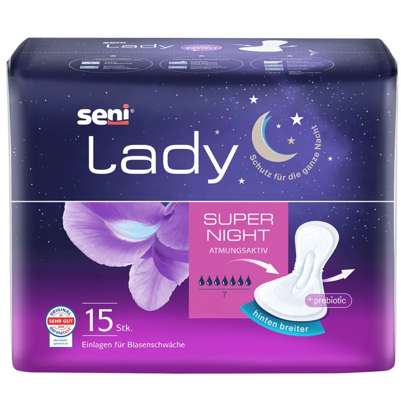 Bestseller SENI Lady SUPER NIGHT - Einlagen für die Nachtversorgung - 15 St. Pack