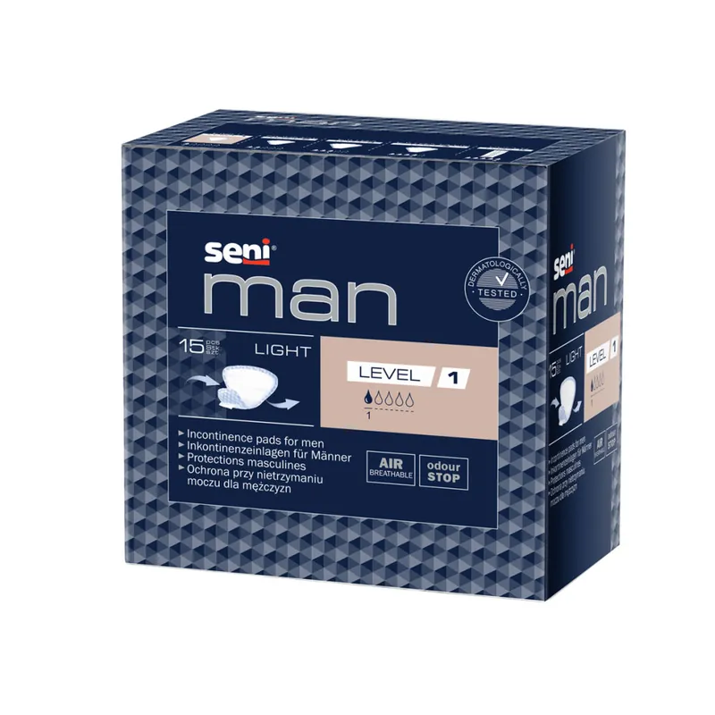 Billig SENI Man LIGHT - LEVEL 1 - 150ml Saugleistung - 15 Stück Einzelpack