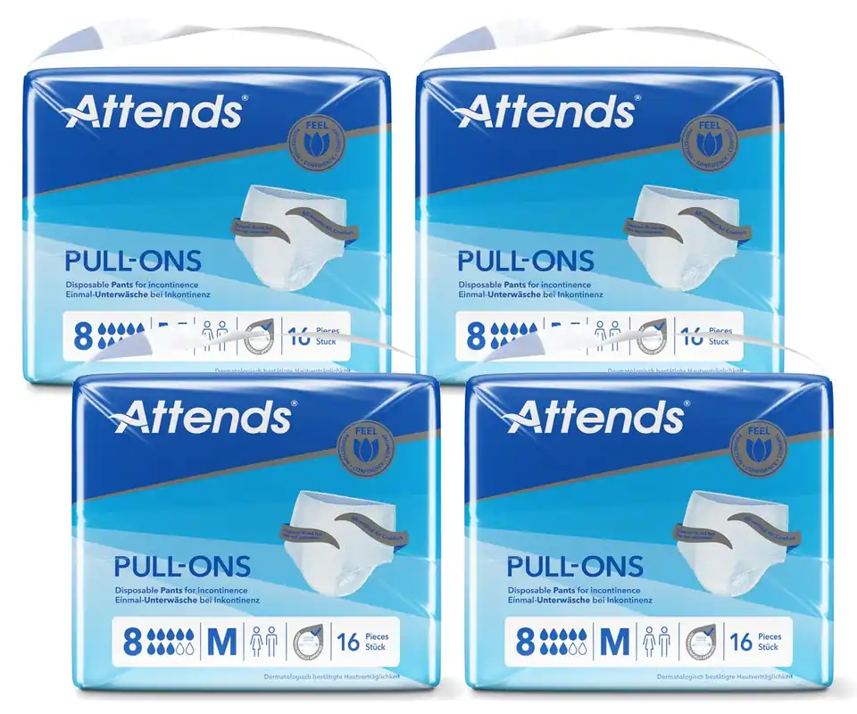 Must-Have ATTENDS Pull-Ons 8 (Super) - saugstarke Pants - Medium - 4x16 Stück