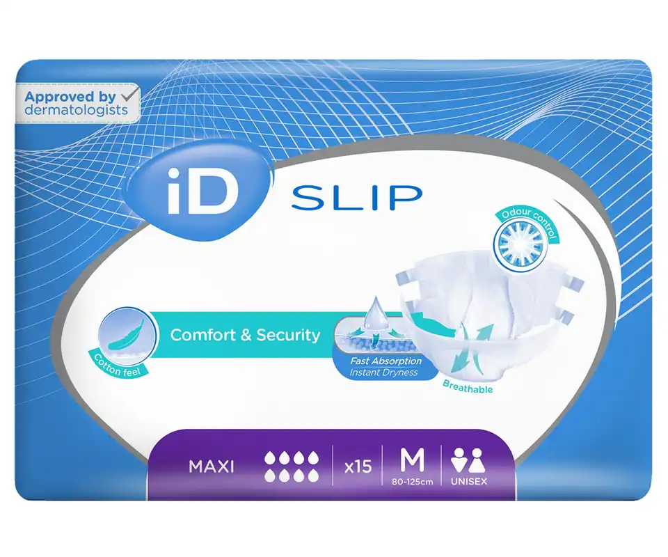 Markenprodukt iD Slip MAXI - Inkontinenzwindeln - Gr. Medium (M) - 15 St. Packung