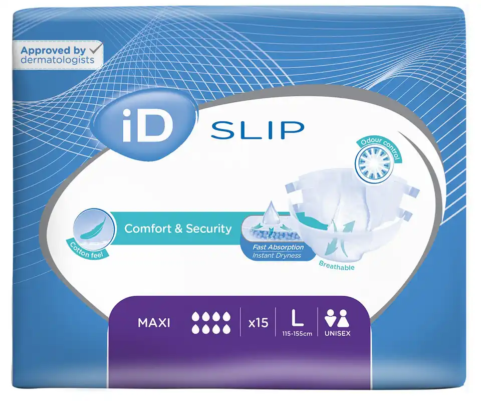 iD Slip MAXI - Inkontinenzwindeln - Gr. Large (L) - 16 St. Packung Versand Am Gleichen Tag