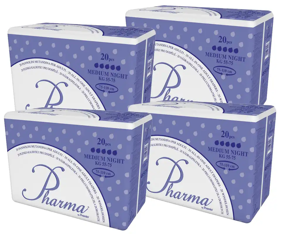 Preis Gesenkt Pharma Slip - Windeln mit Folie - Nachtwindel - Gr. Medium - 4x20 Stück Karton