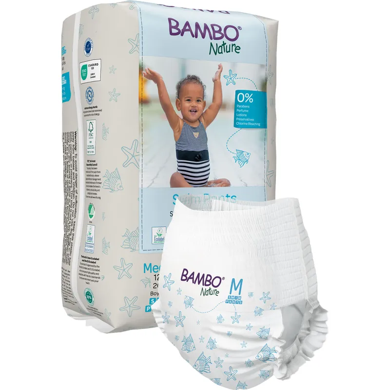 Bestseller Bambo Nature Schwimmwindeln für Kinder Gr. M - 12 Stück Pack