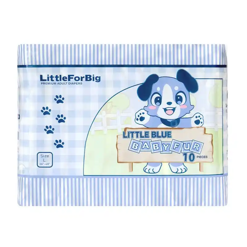 Billig Little for Big - Little BLUE BABY FUR - bunte Windeln für Erwachsene | X-Large (XL)
