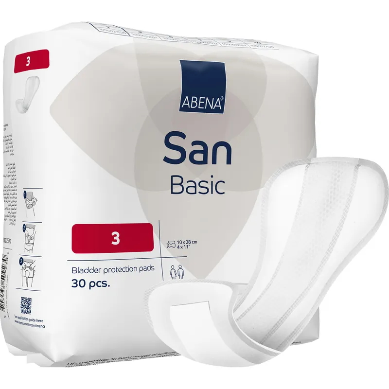 Echt ABENA San Basic 3 - Inkontinenz-Einlagen - Saugkraft: 320ml - 30 Stück Pack