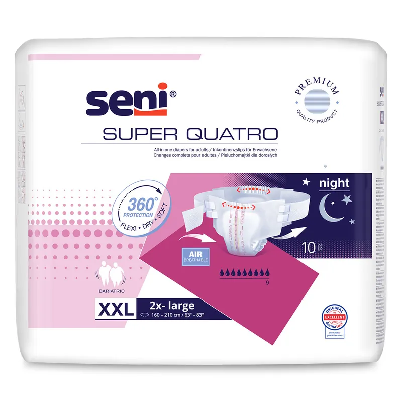 Günstig SENI Super QUATRO XXL - Adipositas Windeln - Gr. 5 (10 St Einzelpack)