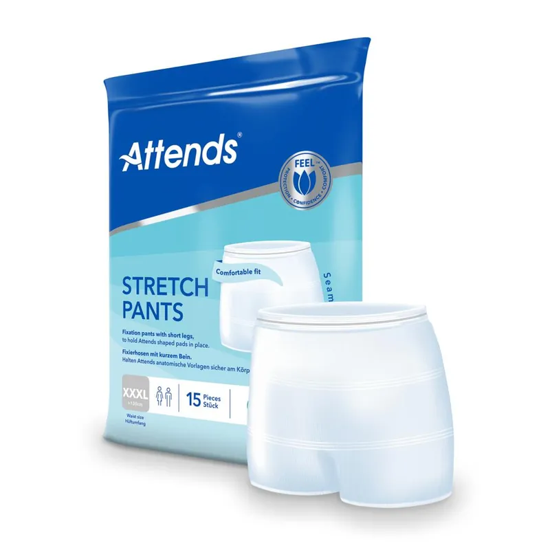 ATTENDS Stretch Pants - Netzhosen mit Beinansatz - 15er Pack - XXXL Schnäppchen