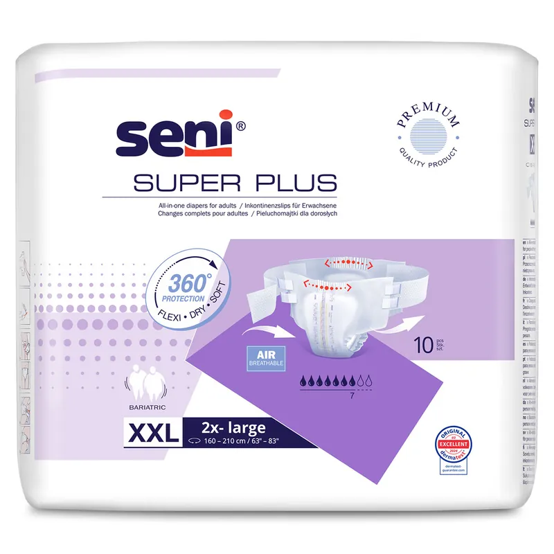 SENI Super PLUS - Inkontinenzwindeln - Gr. 5 XXL (10 St Einzelpack) Letzte Chance