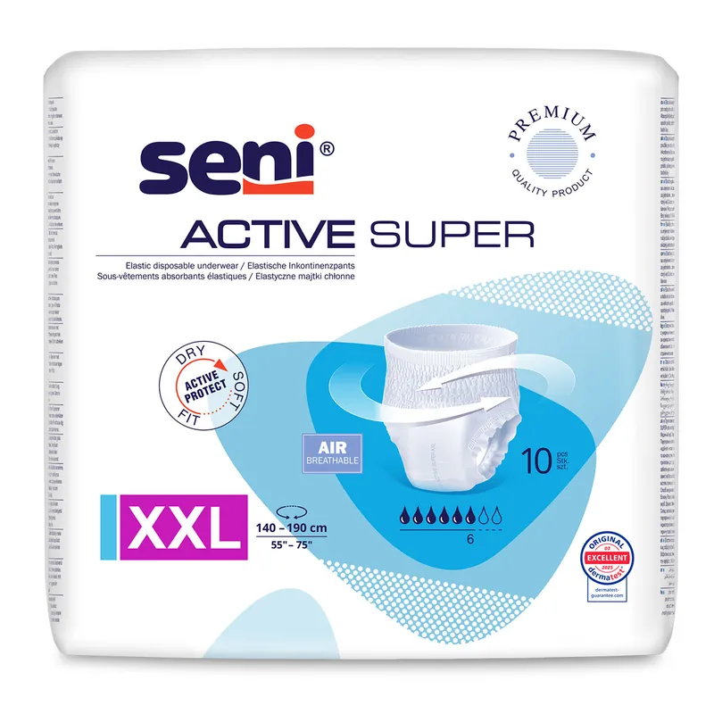 SENI Active SUPER - Inkontinenz-Pants XX-Large (XXL) | 10 Stück Packung Sonderaktion