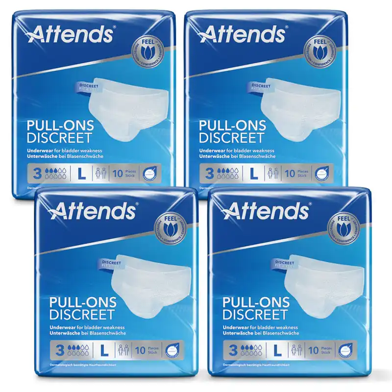 ATTENDS Pull-Ons Discreet Underwear 3 - Large (L) - 6x10 Stück Highlight