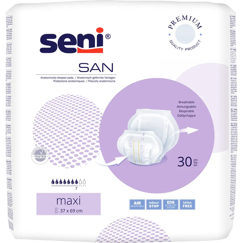 Knallerangebot Seni San MAXI - anatomische Vorlagen - 30 StückPackung