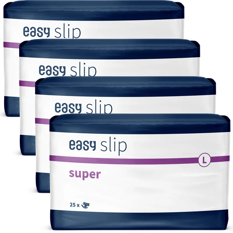 Easy Slip SUPER – atmungsaktive Windeln - 4 x 25 St. - Large (L) Nur Heute