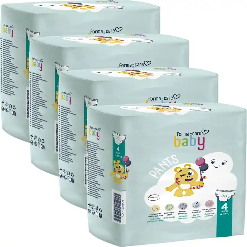 Forma-Care Baby PANTS | MAXI Gr. 4 12-17kg | 4x20St. Karton Sichere Zahlung