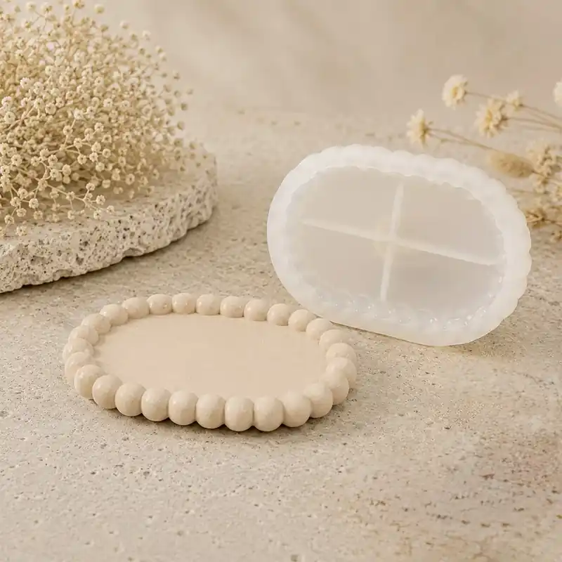 Bubble oval tray mould for Jesmonite creations - Silicone Super-Preis