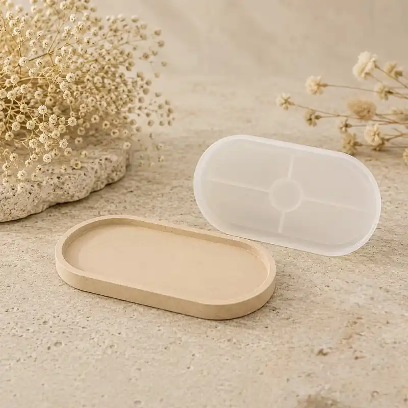 Billig Oval tray mould for Jesmonite creations - Silicone