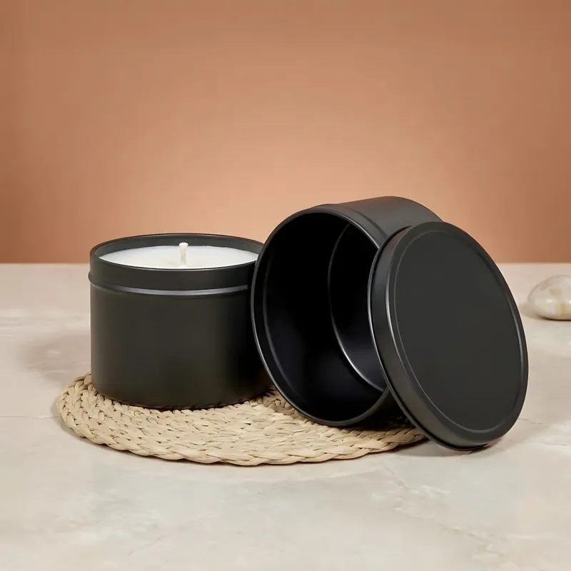 Black metal can - Seamless round - 250 ml Rabatt