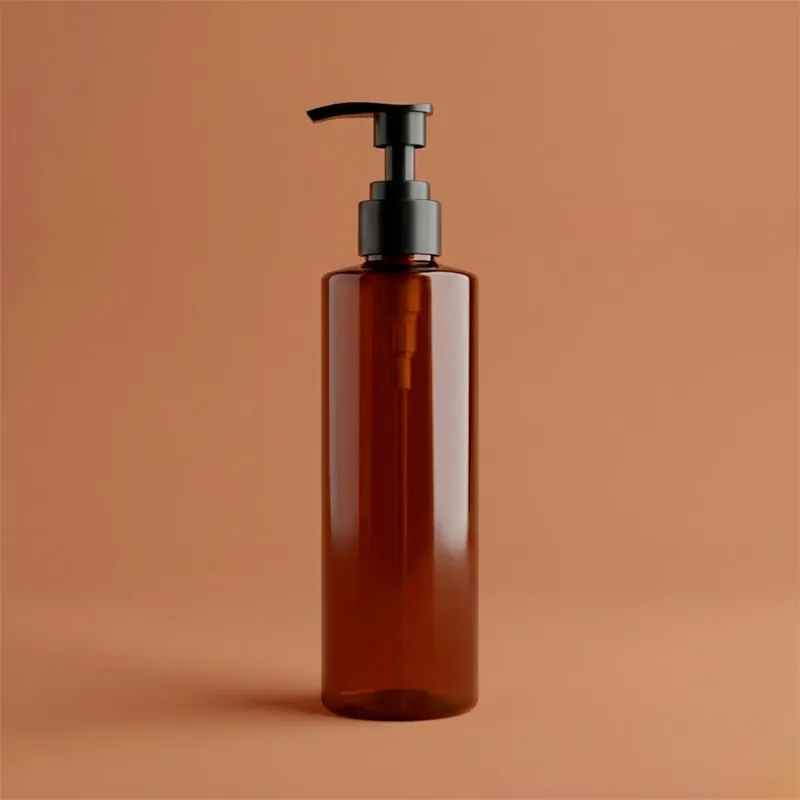 Amber bottle with black soap pump - 250 ml Bestpreis