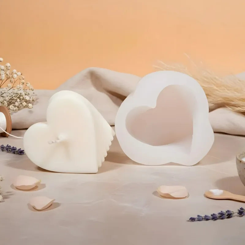 Stacked hearts design mould - Silicone Preis Gesenkt
