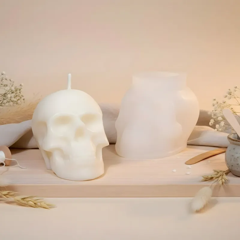 Skull candle mould - Silicone Echt