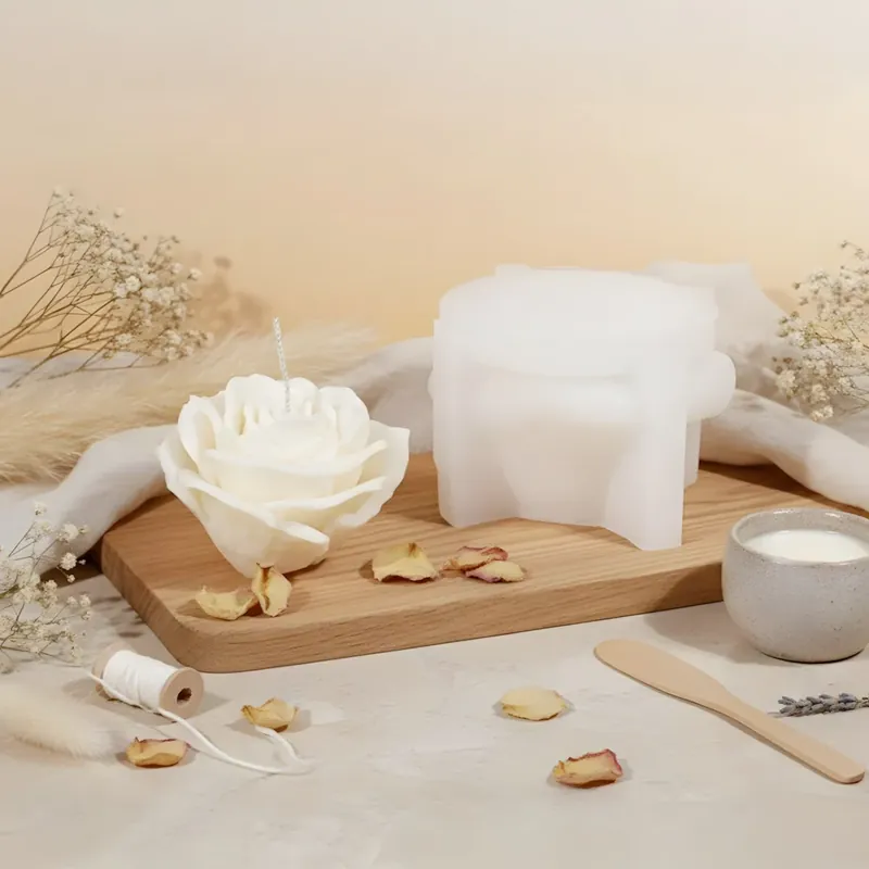 Günstig Rose candle mould - Silicone