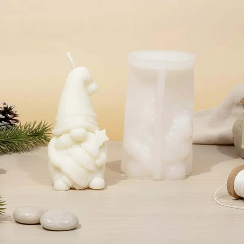 Markenprodukt Christmas Elf with tree candle mould - Silicone
