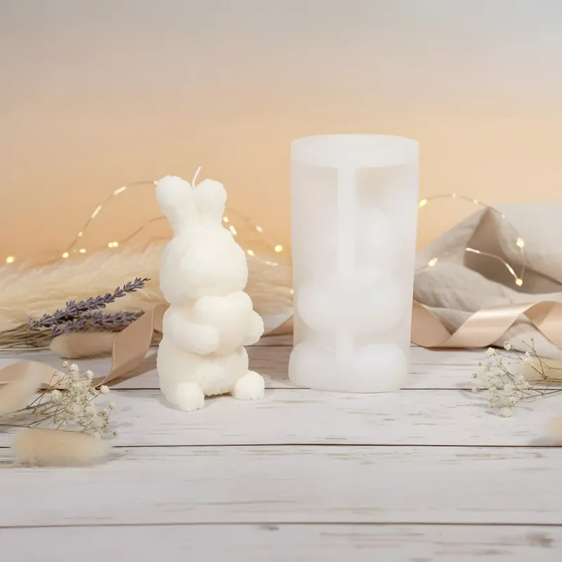 Rabbit heart candle mould - Silicone Top-Angebot