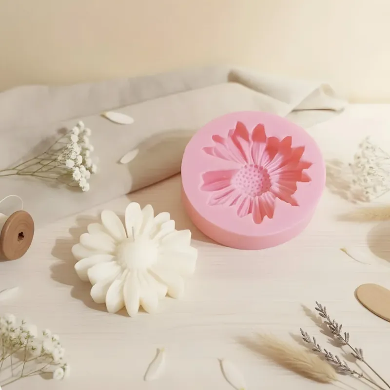Daisy candle mould - Silicone Preisreduziert