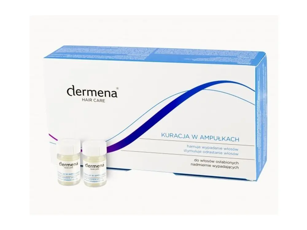 Neu DERMENA HAIR CARE Behandlung in Ampullen für geschwächtes Haar mit übermäßigem Haarausfall 15 Ampullen