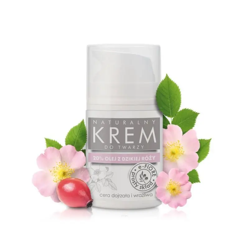 Neu e-FIORE Natürliche straffende Gesichtscreme mit Wildrose 50 ml