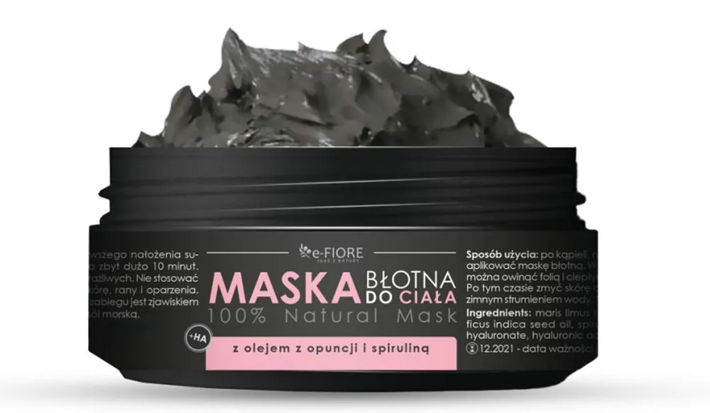 e-FIORE Schlammkörpermaske mit Spirulina, Kaktusfeigenöl und HA-Säure 400 g Highlight